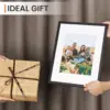 12x16 Picture Frame, Display Pictures 8.5x11 with Mat or 12x16 Without Mat, Wall Hanging Photo Frame, Black, 1 Pack