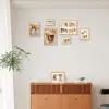 Solid Oak Wood Frame - 4x6 Natural Wooden Picture Frames with Real Tempered Glass,Display Pictures 3.5x5 with Mat or 4x6 Without Mat for Wall Decor Art Photo
