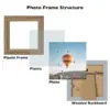 4x4 Picture Frame Rustic Brown for Wall Hanging or Tabletop, Wall Mounting Horizontally or Vertically, 4 x 4 Wall Gallery Poster Photo Frame with Shatter Resistant Plexiglass, Rustic Brown