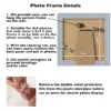 4x4 Picture Frame Rustic Brown for Wall Hanging or Tabletop, Wall Mounting Horizontally or Vertically, 4 x 4 Wall Gallery Poster Photo Frame with Shatter Resistant Plexiglass, Rustic Brown