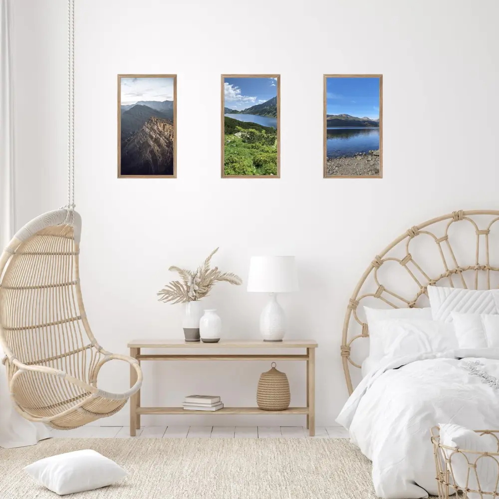9x16 Picture Frame Rustic Brown for Wall Hanging, Wall Mounting Horizontally or Vertically, 9 x 16 Wall Gallery Poster Photo Frame with Shatter Resistant Plexiglass, Rustic Brown