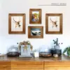 8x10 Picture Frames,Brown Rustic Wood Frame with Glass Front, Display 10x8 inch Photos for Table Top Display and Wall Mounting