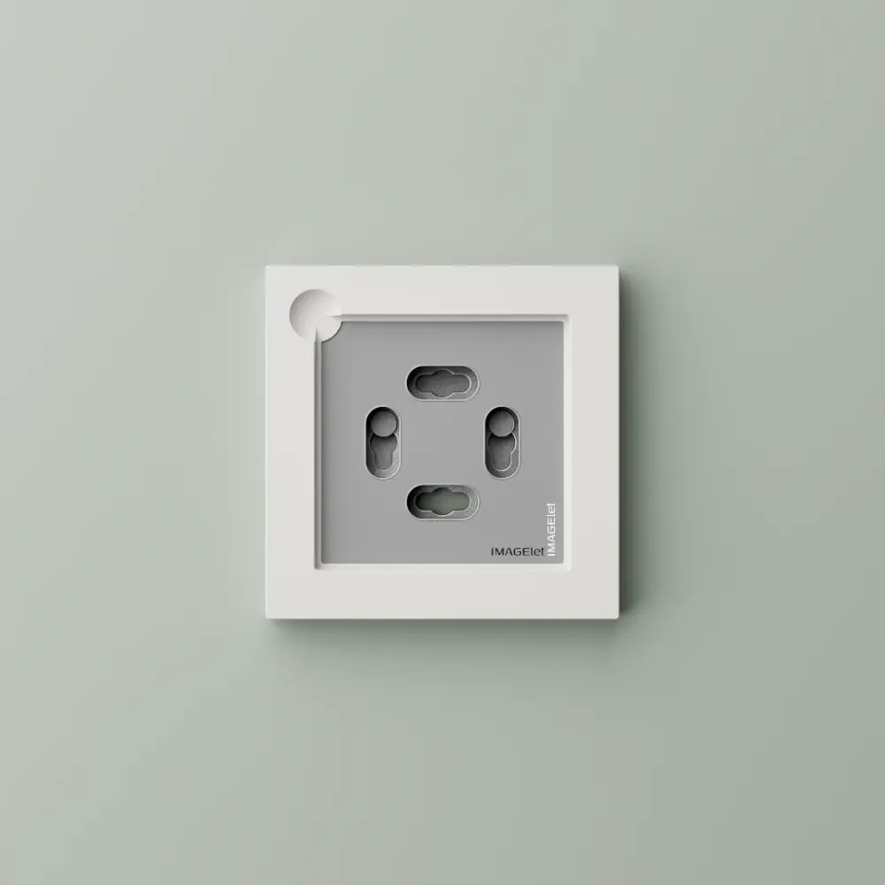 正方形画框+挂件-正面-白 Bloxie Wall Frame