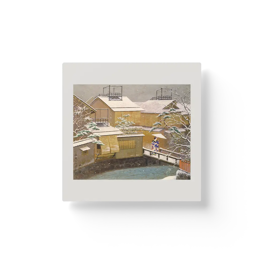 Houses on a Street of Kyoto:The Snow in Spsing in Gion Houses on a Street of Kyoto:The Snow in Spsing in Gion