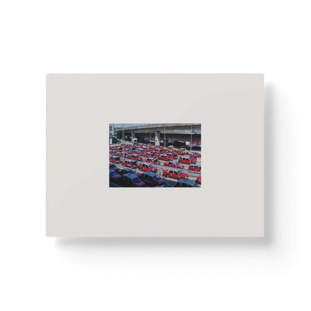 Red Taxis at Hong Kong Airport