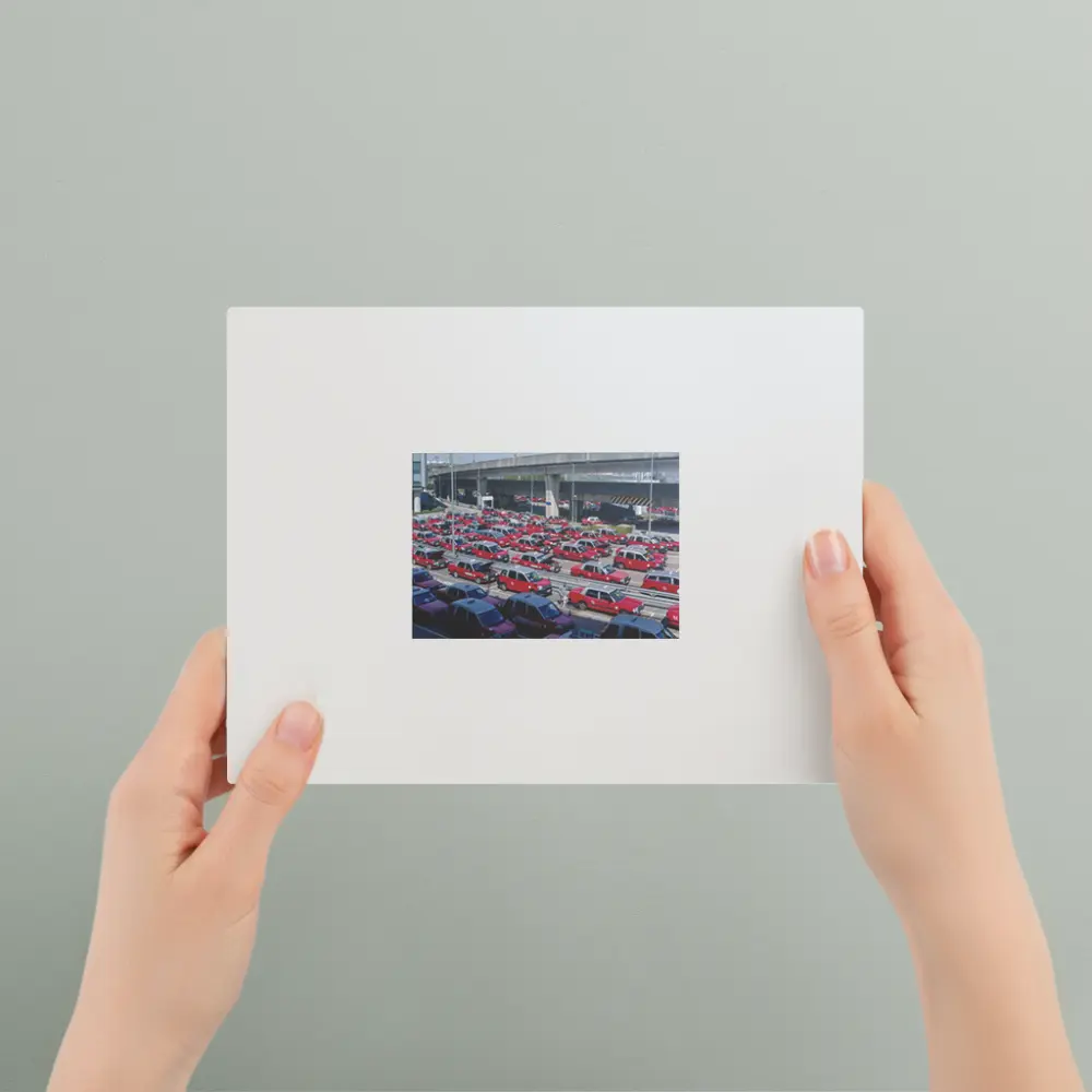 Red Taxis at Hong Kong Airport