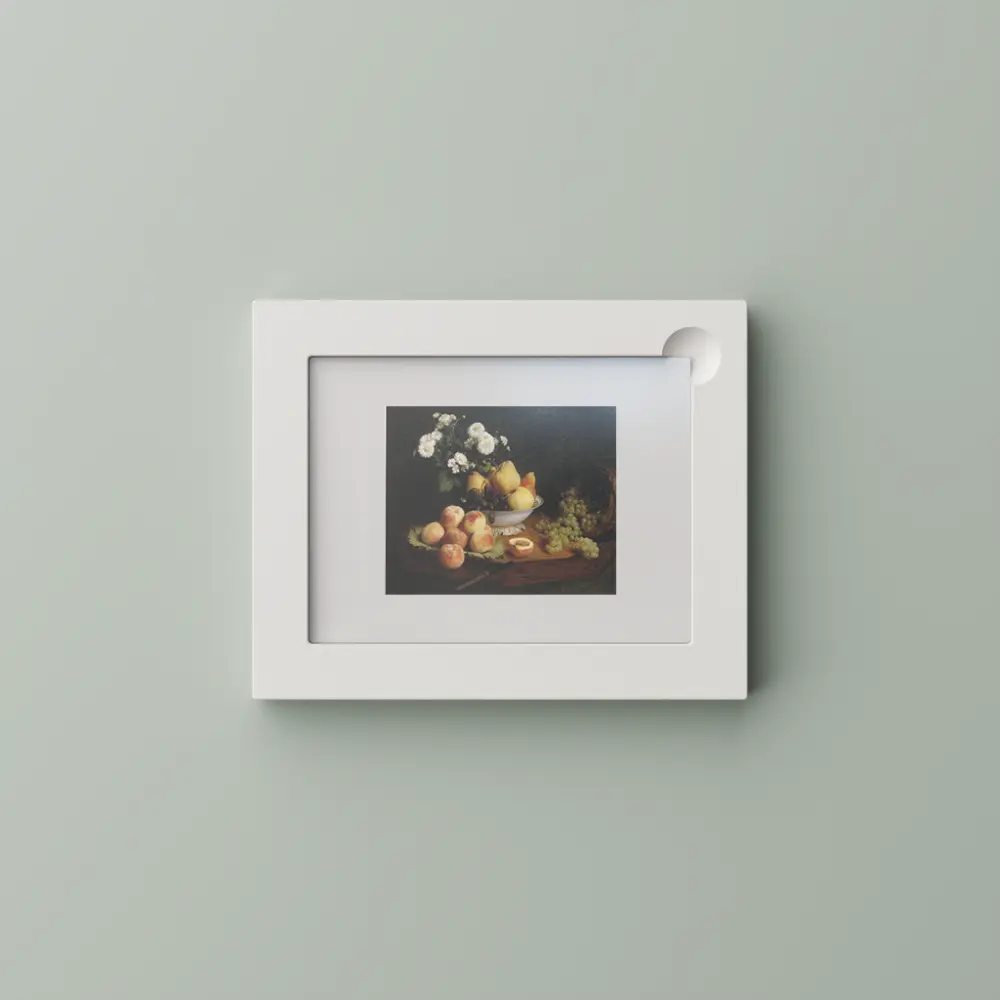 Flowers and Fruit on a Table