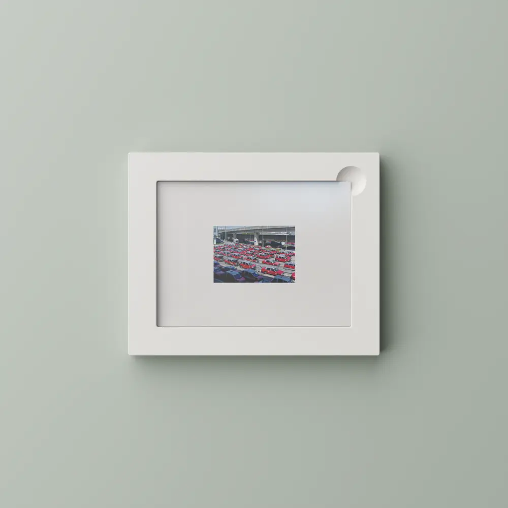 Red Taxis at Hong Kong Airport