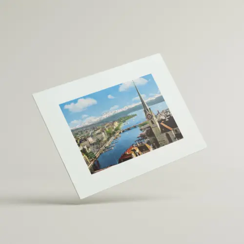 Blik auf Fraumunster,See und Alpen