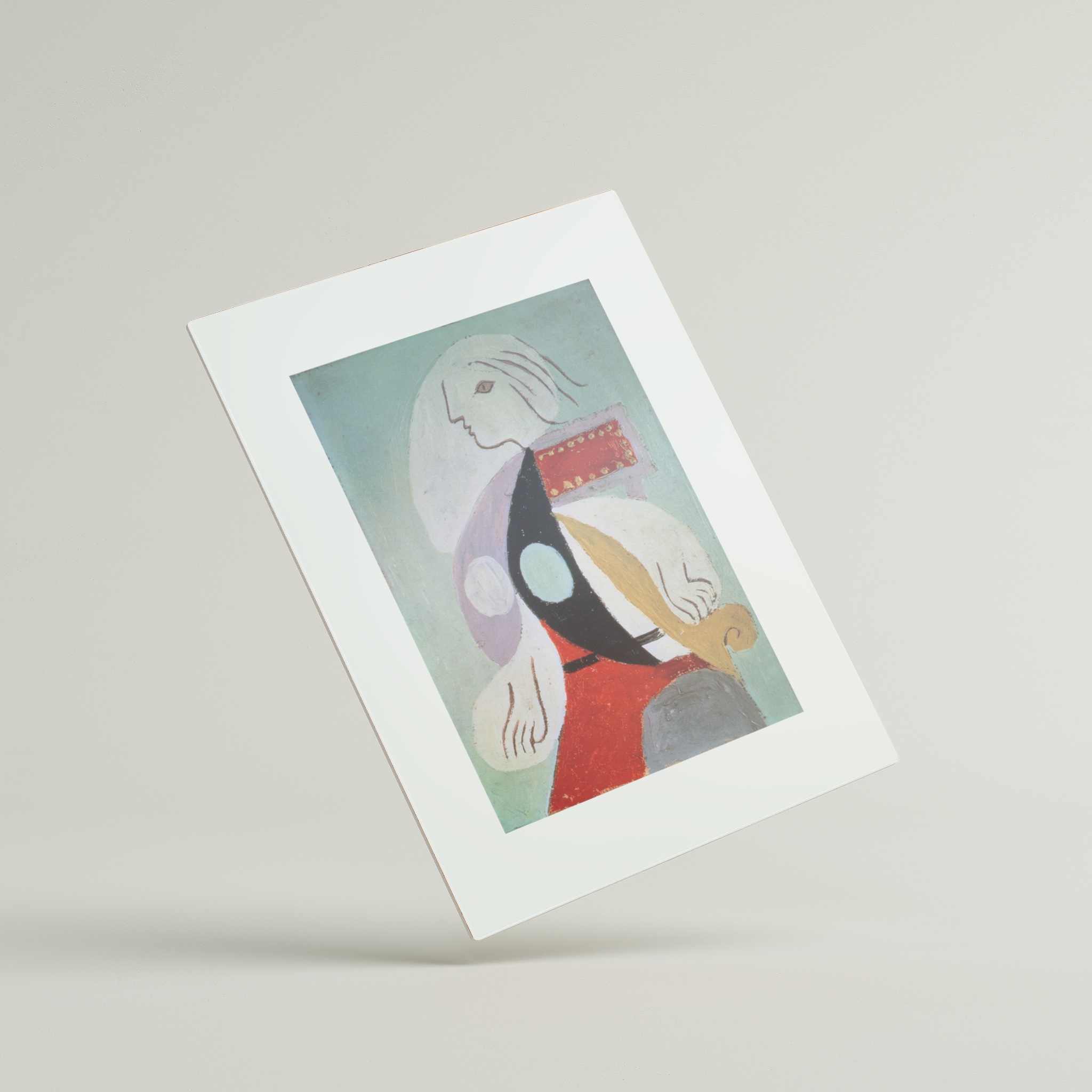 Femme à la Robe Multicolore