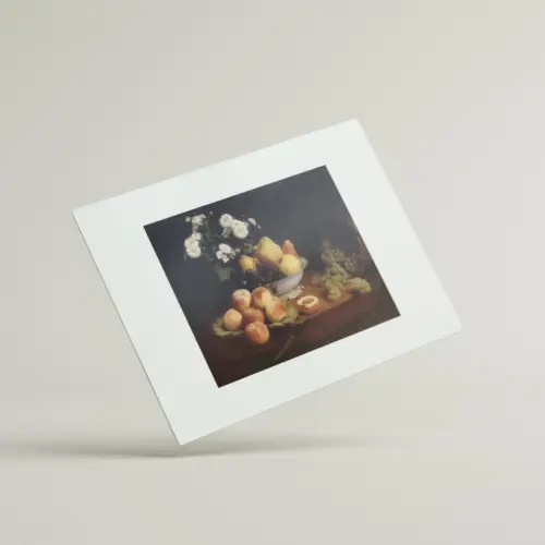 Flowers and Fruit on a Table
