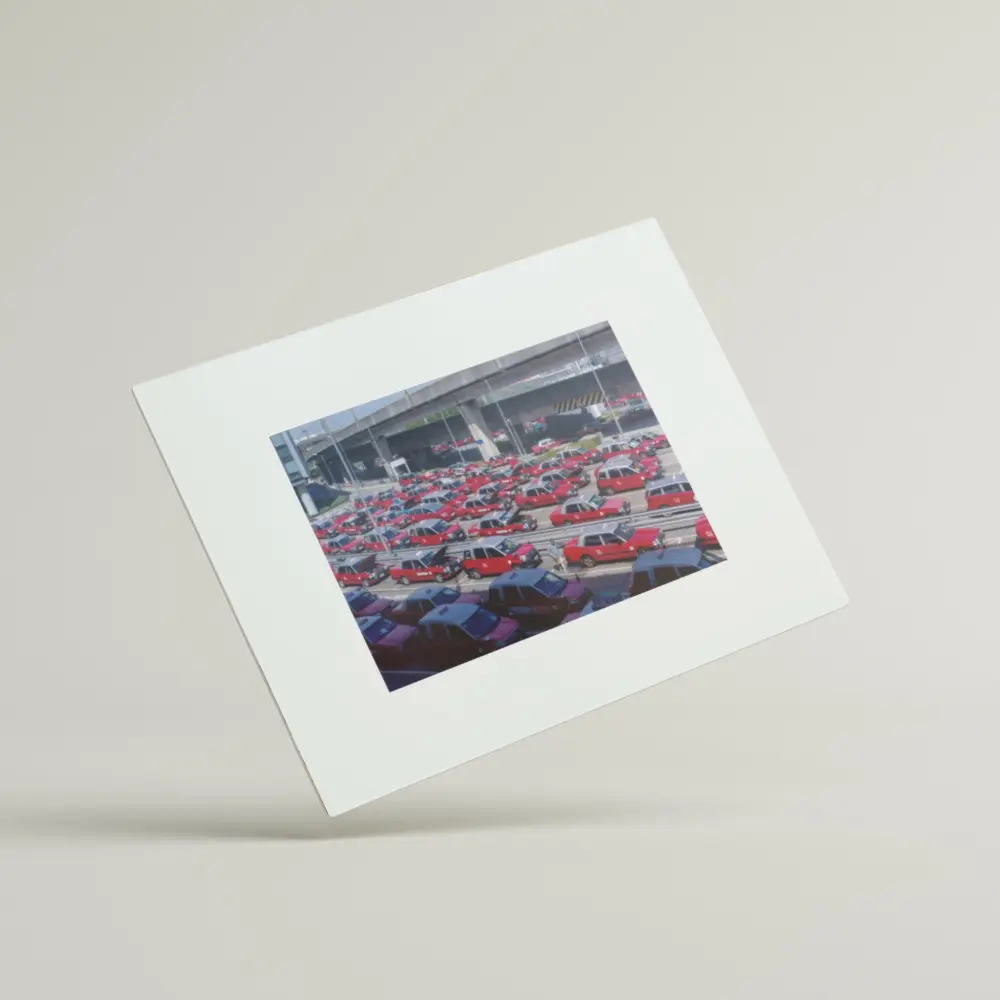 Red Taxis at Hong Kong Airport