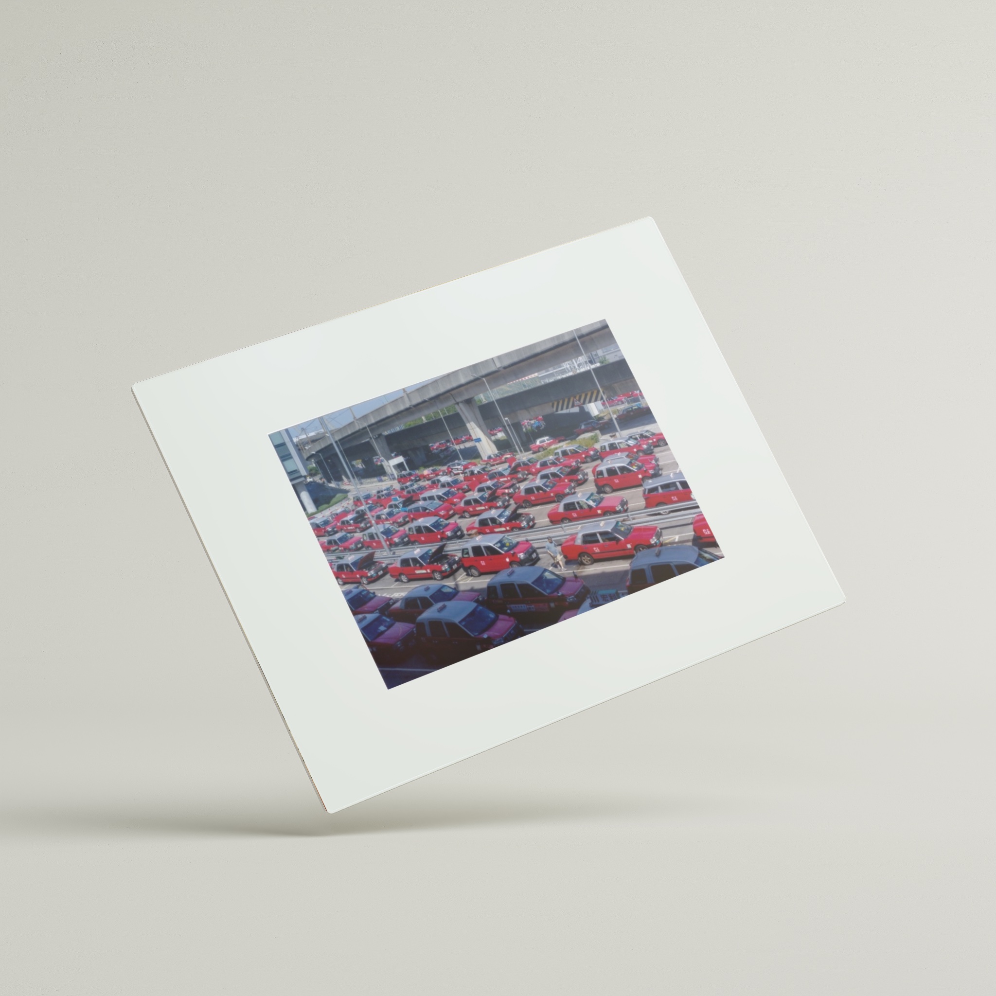 Red Taxis at Hong Kong Airport