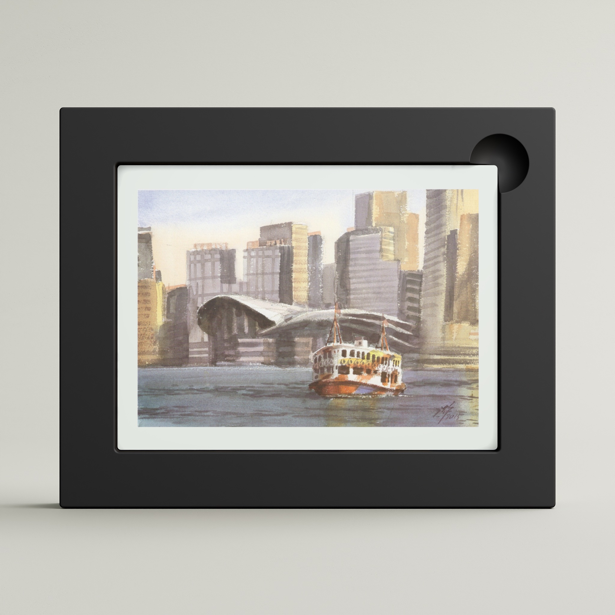 Hong Kong Star Ferry across Victoria Harbour (framed)