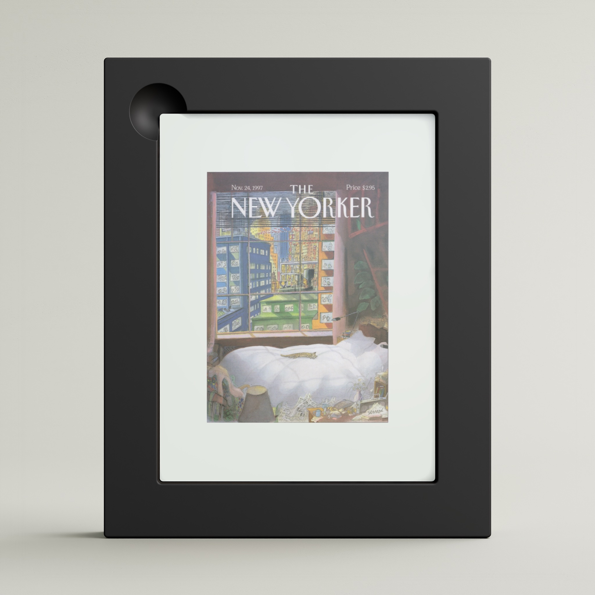 The New Yorker: Luxurious,Quiet,Aad Cozy (framed)