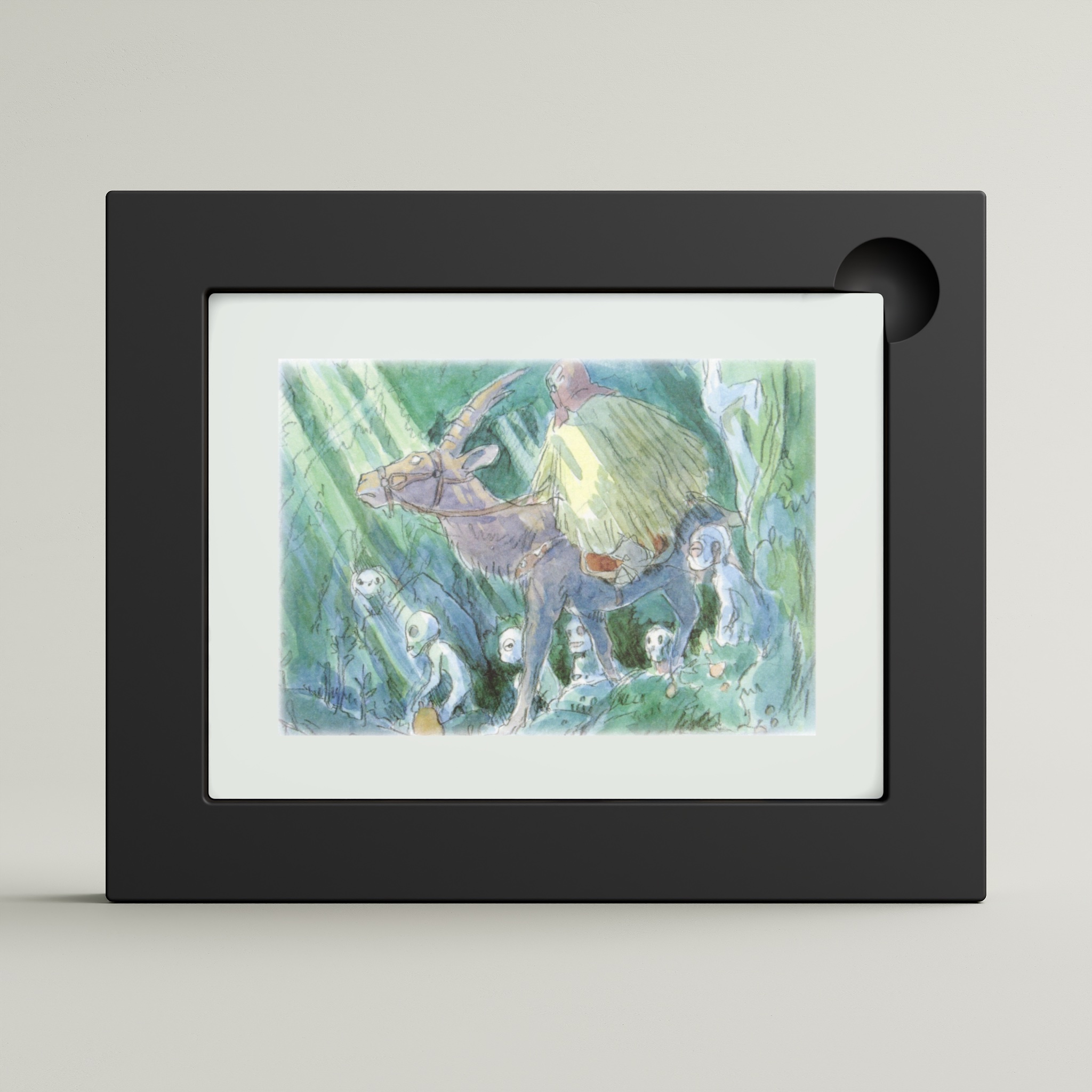 Princess Mononoke （1997）– Watercolor Greeting Cards (framed)