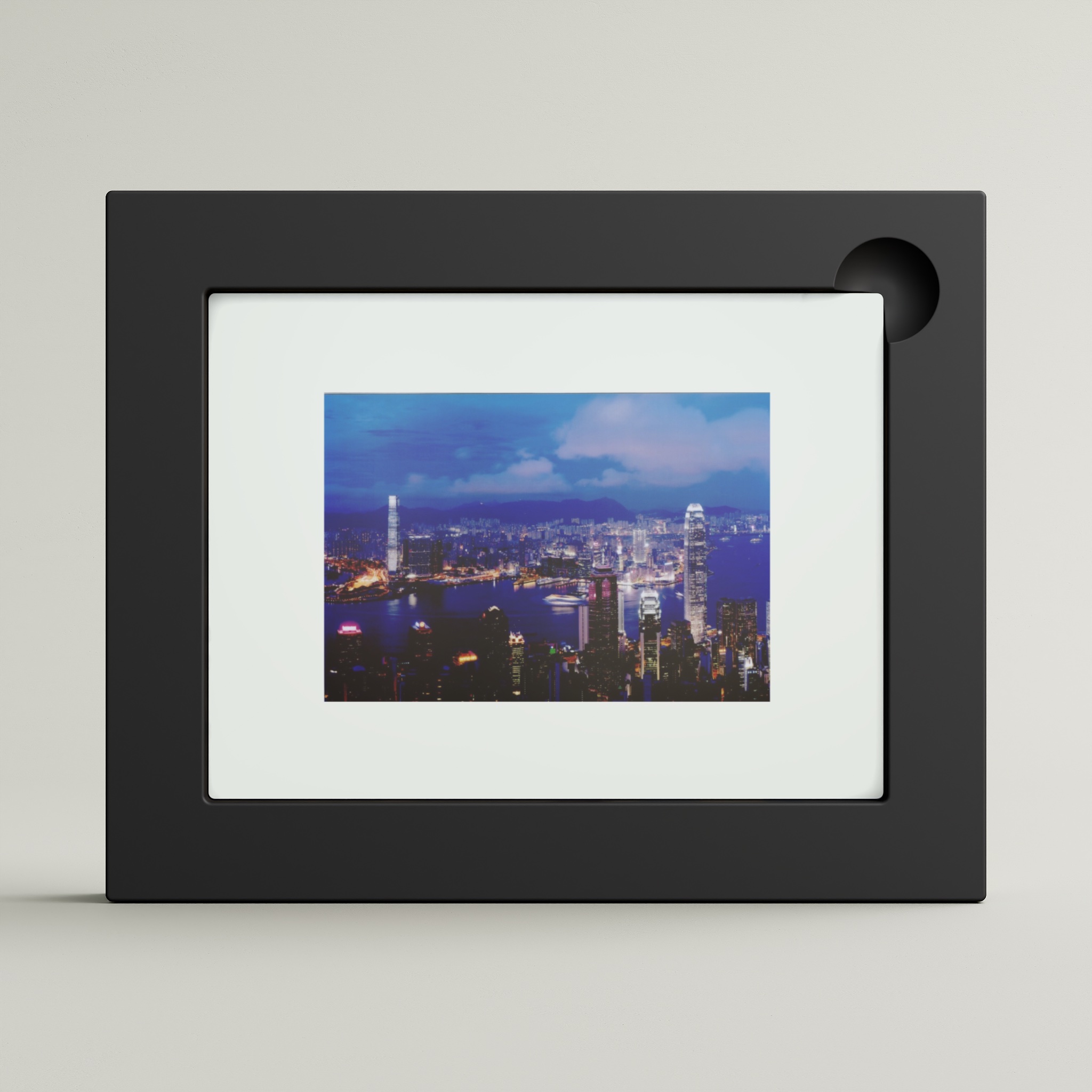 Hong Kong Night Skyline (framed)