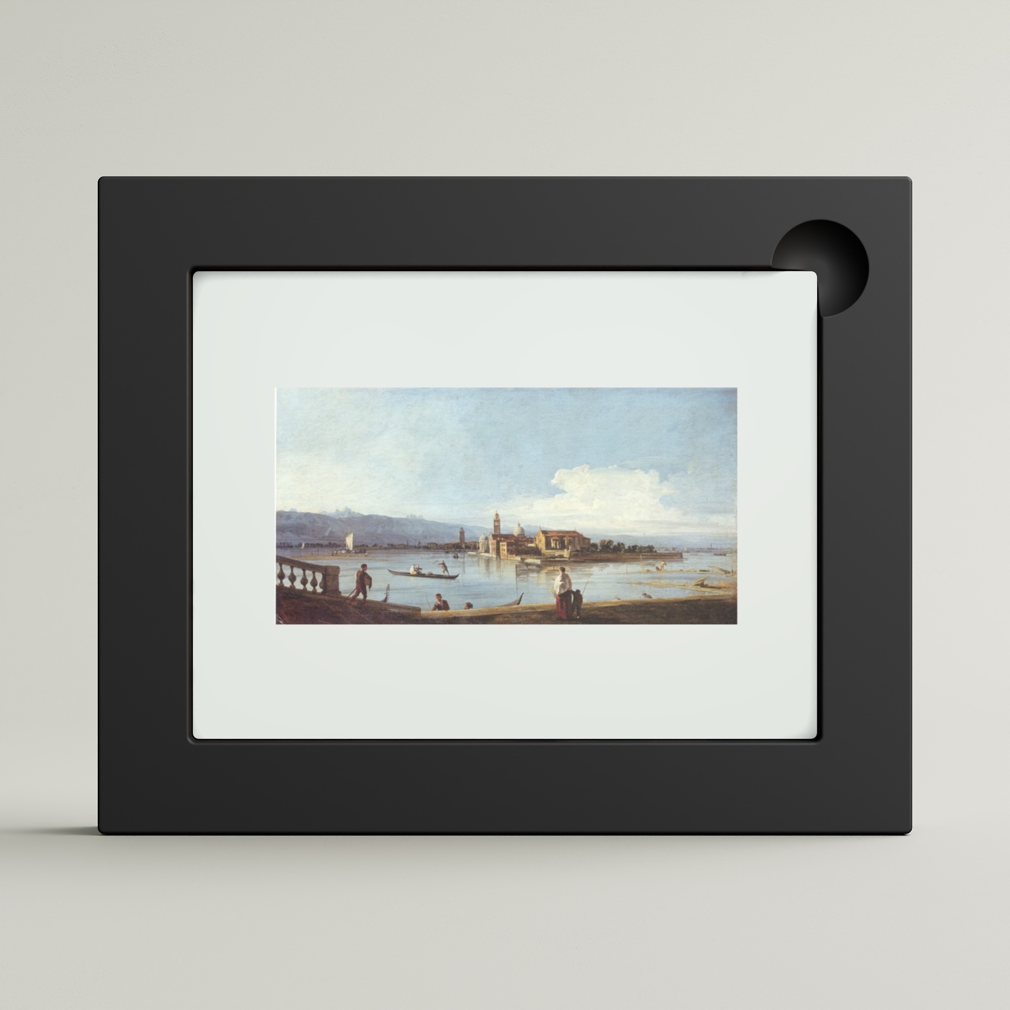 View from the Fondamenta Nuove in Venice of the Islands of San Cristoforo, San Michele and Murano (framed)