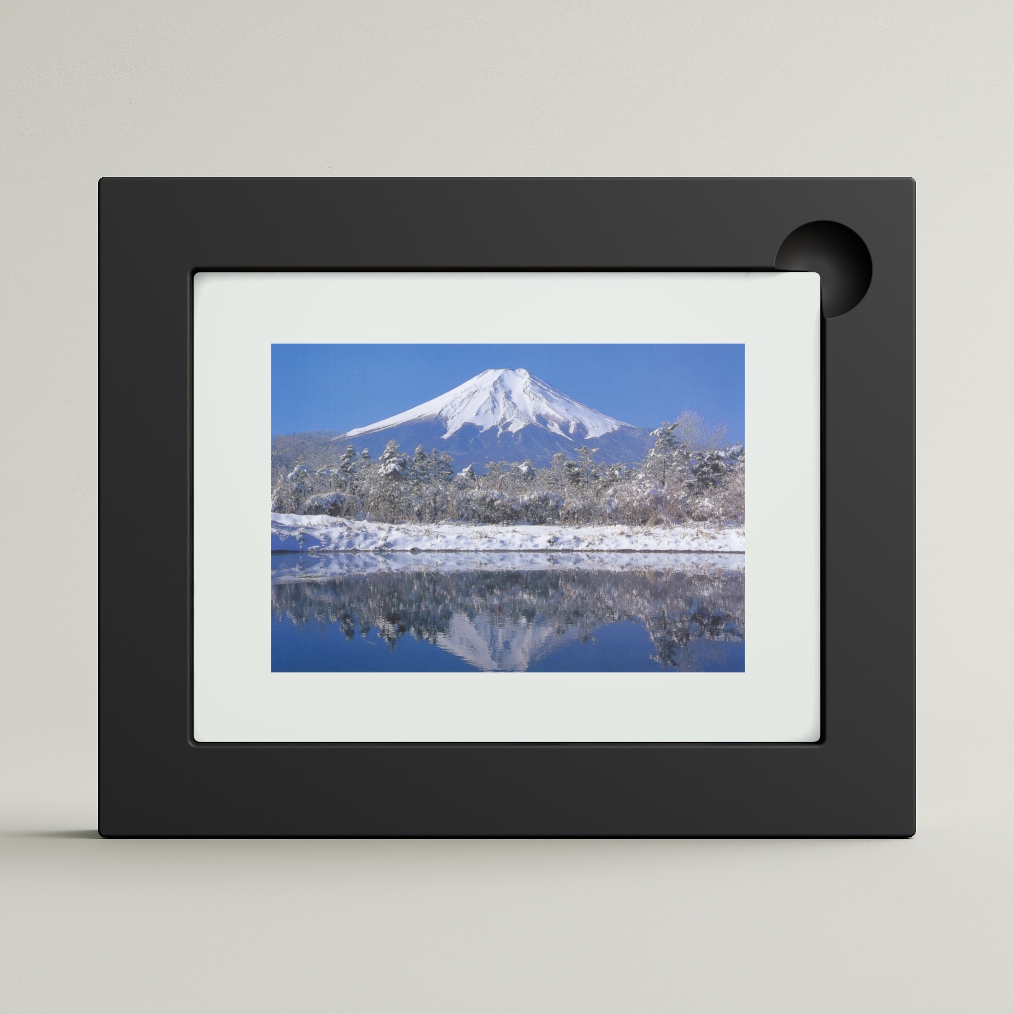 Mount Fuji and Irises (framed)
